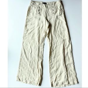 3/$15 Venus Luna Fit Linen Sailor Pants wide leg